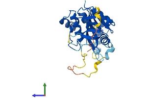 AlphaFold protein structure predicition of Human Recombinant GUCD1 Protein, UniprotID Q96NT3