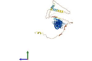 AlphaFold protein structure predicition of Mouse Recombinant Tgfb1i1 Protein, UniprotID Q62219