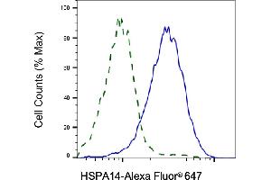 Validation of HSPA14 knockdown using flow cytometry. (Recombinant HSPA14 anticorps)