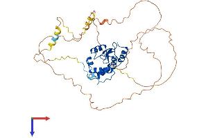 AlphaFold protein structure predicition of Mouse Recombinant Arfgap1 Protein, UniprotID Q9EPJ9
