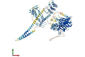 AlphaFold protein structure predicition of Mouse Recombinant Osbpl1a Protein, UniprotID Q91XL9