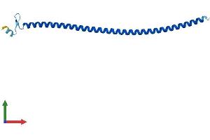 AlphaFold protein structure predicition of Human Recombinant IFT20 Protein, UniprotID Q8IY31
