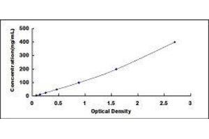 Typical standard curve (Complement Factor B Kit ELISA)
