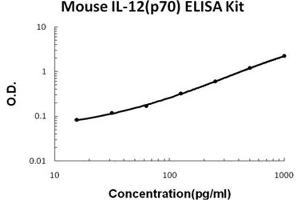 Mouse IL-12(p70) PicoKine ELISA Kit standard curve (IL12A Kit ELISA)