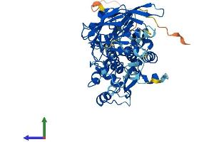 AlphaFold protein structure predicition of Human Recombinant OSGIN2 Protein, UniprotID Q9Y236