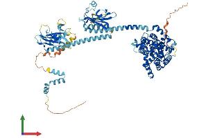 AlphaFold protein structure predicition of Mouse Recombinant Pde10a Protein, UniprotID Q8CA95