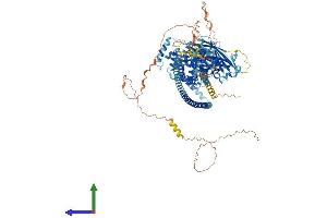 AlphaFold protein structure predicition of Human Recombinant RABGAP1 Protein, UniprotID Q9Y3P9