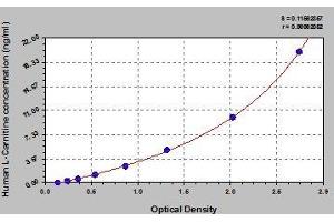Typical standard curve (L-Carnitine Kit ELISA)