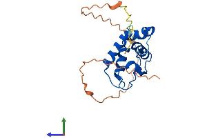 AlphaFold protein structure predicition of Human Recombinant USP17L23 Protein, UniprotID D6RBM5