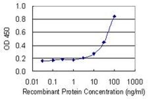 Detection limit for recombinant GST tagged NR2F1 is 1 ng/ml as a capture antibody.