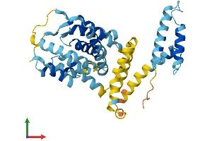AlphaFold protein structure predicition of Human Recombinant DNAJC22 Protein, UniprotID Q8N4W6