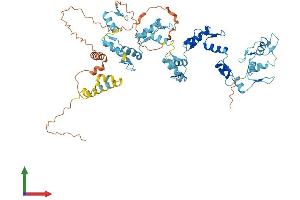 AlphaFold protein structure predicition of Human Recombinant ZNF69 Protein, UniprotID Q9UC07