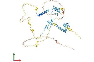 AlphaFold protein structure predicition of Human Recombinant FAM47E Protein, UniprotID Q6ZV65
