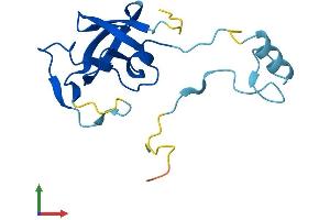 AlphaFold protein structure predicition of Human Recombinant ERVK-10 Protein, UniprotID P10265