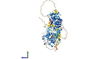 AlphaFold protein structure predicition of Mouse Recombinant Ecd Protein, UniprotID Q9CS74