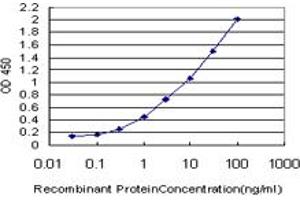 Detection limit for recombinant GST tagged FAM50A is approximately 0. (FAM50A anticorps  (AA 1-88))