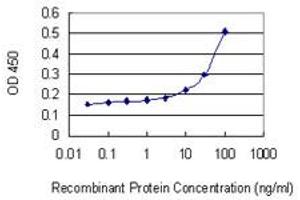 Detection limit for recombinant GST tagged GZMA is 3 ng/ml as a capture antibody.