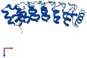 AlphaFold protein structure predicition of Mouse Recombinant Psmd10 Protein, UniprotID Q9Z2X2