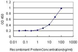 Detection limit for recombinant GST tagged FKBP4 is approximately 1ng/ml as a capture antibody.