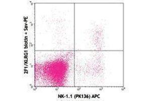 Flow Cytometry (FACS) image for anti-Killer Cell Lectin-Like Receptor Subfamily G, Member 1 (KLRG1) antibody (Biotin) (ABIN2660862)