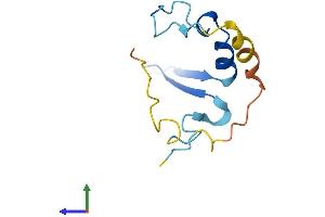 AlphaFold protein structure predicition of Mouse Recombinant Eif4ebp3 Protein, UniprotID Q80VV3