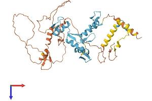 AlphaFold protein structure predicition of Human Recombinant ZNF587B Protein, UniprotID E7ETH6