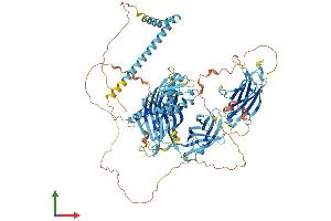 AlphaFold protein structure predicition of Mouse Recombinant Esyt3 Protein, UniprotID Q5DTI8