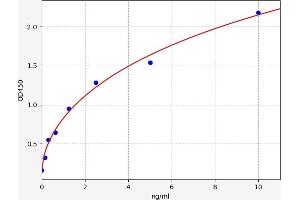 Typical standard curve (DnaJ (Hsp40) Homolog, Subfamily B, Member 3 (DNAJB3) Kit ELISA)