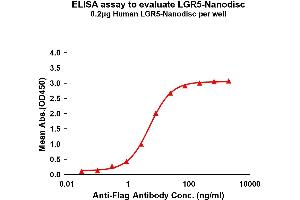 Elisa plates were pre-coated with Flag Tag -Nanodisc (0.