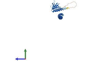 AlphaFold protein structure predicition of Human Recombinant HOMER1 Protein, UniprotID Q86YM7