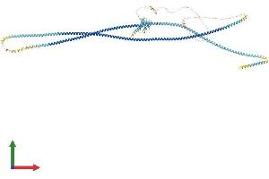 AlphaFold protein structure predicition of Human Recombinant CEP112 Protein, UniprotID Q8N8E3