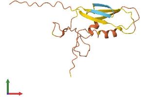AlphaFold protein structure predicition of Human Recombinant GUSBP1 Protein, UniprotID Q15486