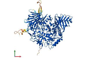 AlphaFold protein structure predicition of Human Recombinant GANC Protein, UniprotID Q8TET4