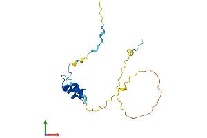 AlphaFold protein structure predicition of Human Recombinant AVPI1 Protein, UniprotID Q5T686
