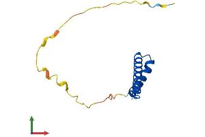 AlphaFold protein structure predicition of Mouse Recombinant Cdk2ap1 Protein, UniprotID O35207