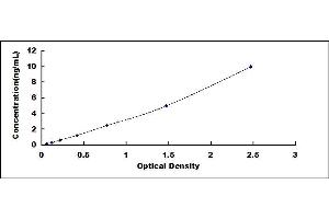 Typical standard curve (MANF Kit ELISA)