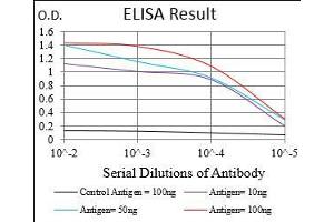 Black line: Control Antigen (100 ng), Purple line: Antigen(10 ng), Blue line: Antigen (50 ng), Red line: Antigen (100 ng),