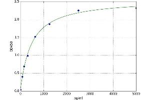 A typical standard curve (HPSE Kit ELISA)