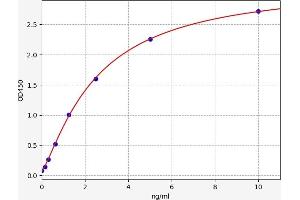 Typical standard curve (IL17 Receptor B Kit ELISA)