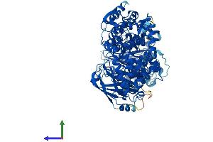 AlphaFold protein structure predicition of Human Recombinant TCAF2 Protein, UniprotID A6NFQ2