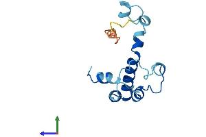 AlphaFold protein structure predicition of Human Recombinant POMP Protein, UniprotID Q9Y244