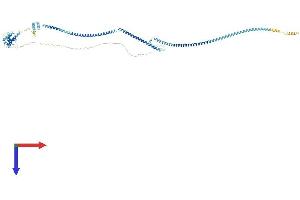 AlphaFold protein structure predicition of Mouse Recombinant Ndc80 Protein, UniprotID Q9D0F1