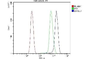 Flow Cytometry analysis of U937 cells using anti-DYNLL1/PIN antibody (ABIN7599571).