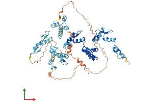 AlphaFold protein structure predicition of Human Recombinant ZNF34 Protein, UniprotID Q8IZ26
