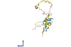 AlphaFold protein structure predicition of Human Recombinant DAZAP2 Protein, UniprotID Q15038