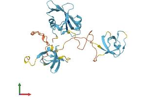 AlphaFold protein structure predicition of Mouse Recombinant Crkl Protein, UniprotID P47941