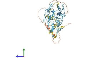 AlphaFold protein structure predicition of Human Recombinant ZNF222 Protein, UniprotID Q9UK12