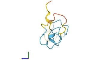 AlphaFold protein structure predicition of Human Recombinant MT3 Protein, UniprotID P25713
