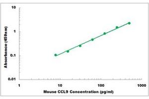Representative Standard Curve (CCL9 Kit ELISA)