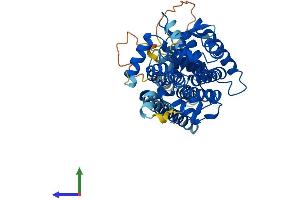 AlphaFold protein structure predicition of Mouse Recombinant Rasgef1b Protein, UniprotID Q8JZL7